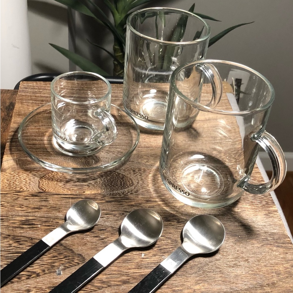 Nespresso Vertuo Mug Set (includes espresso w/coaster) + 3 spoons